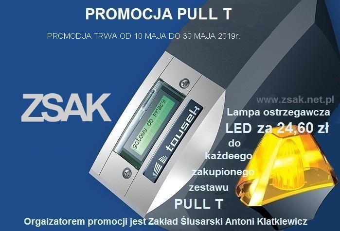 Promocja napędu PULL z serii PULL T firmy tousek.